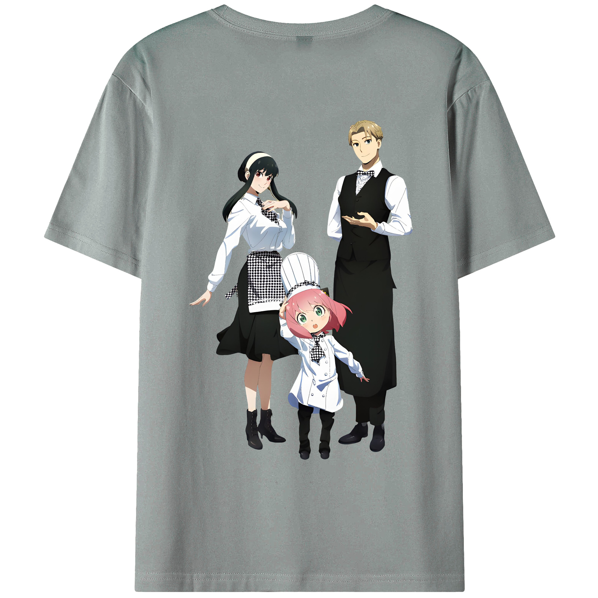 （画像用） SPY×FAMILY间谍家家酒 綿100％ メンズ半袖Tシャツ（バックプリント） 通気性
